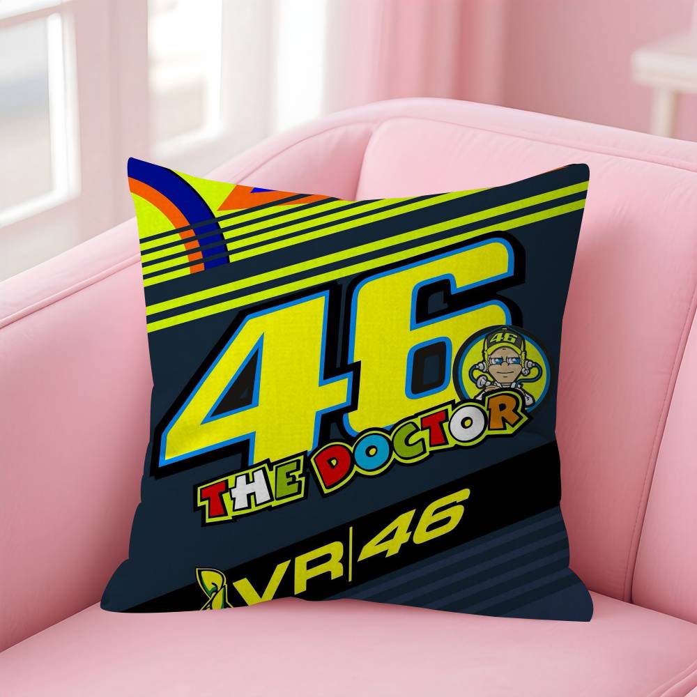 VValentino Moto Gp RRossi 46 Наволочка Подушка Обивка Диван Декоративная Подушка Декор Дома Наволочка
