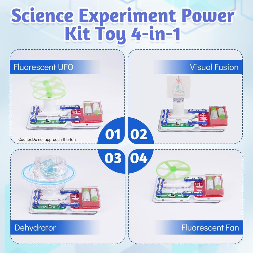Аэродинамические STEM-наборы 4-в-1 Игрушки Поделки Научные наборы для детей Девочек Мальчиков Классные Инженерные Занятия Эксперименты Проекты