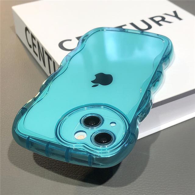 Прозрачный волнистый мягкий чехол для телефона Iphone 13 12 11 Pro Max X Xr Xs Max Love Heart, защитный силиконовый чехол для камеры