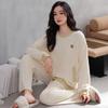 Pajamas Ladies Autumn And Winter Island Fleece Warm Long Sleeve Spring And Autumn Thickened Coral Fleece Loungewear Set