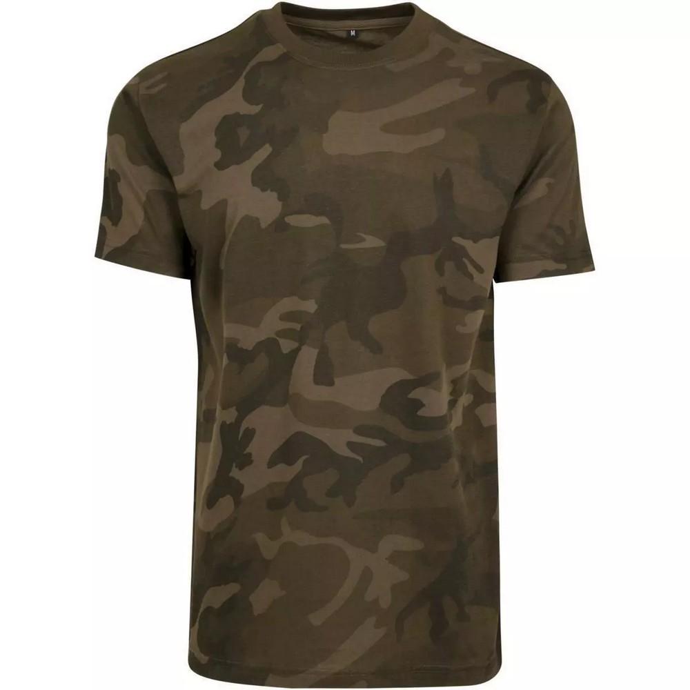 Build Your Brand Mens Camo Round Neck T-Shirt