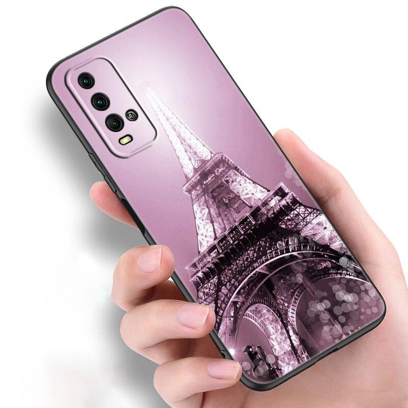 Силиконовый чехол для телефона Love Paris с Эйфелевой башней для Xiaomi Redmi Note 11 10 9 8 Pro 11T 10T 10S 9S 8T 9 9A 9C 9T, черный мягкий чехол