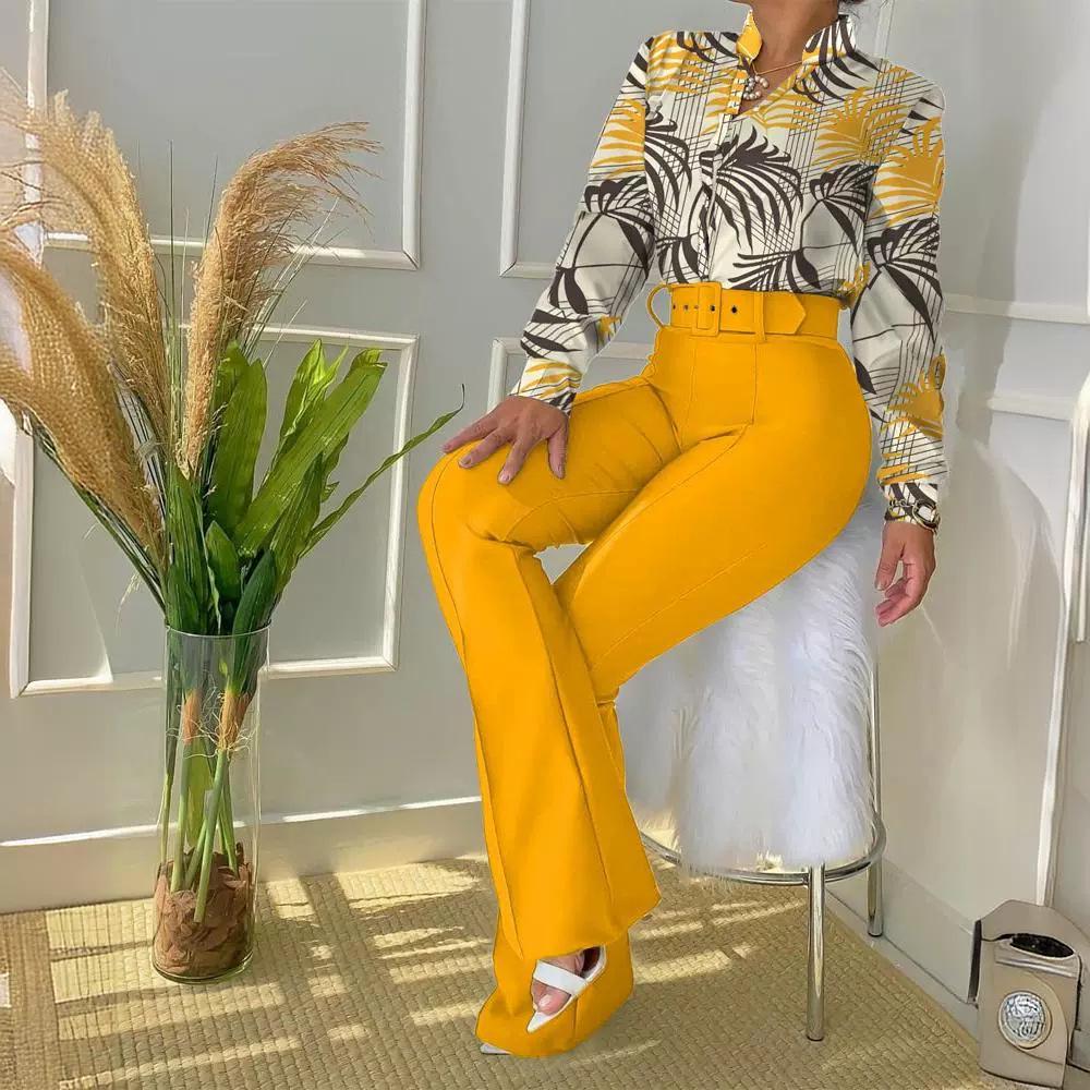 Новый женский повседневный модный комплект с поясом