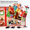 Magnetic Jigsaw Puzzles Portable Book Christmas/Halloween Sticker Book Montessori DIY Creative Holiday Themed Party Gift for Kid