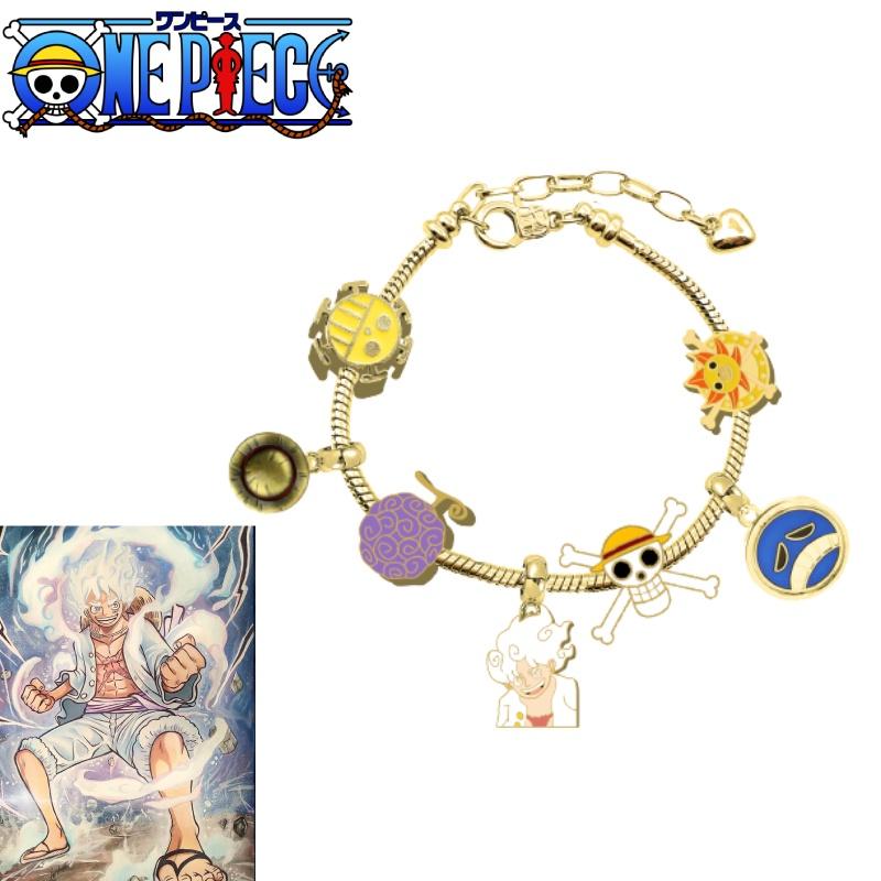 Новое поступление Аниме Ван Пис Луффи Панджа Дора Металлический браслет с бусинами Оптом