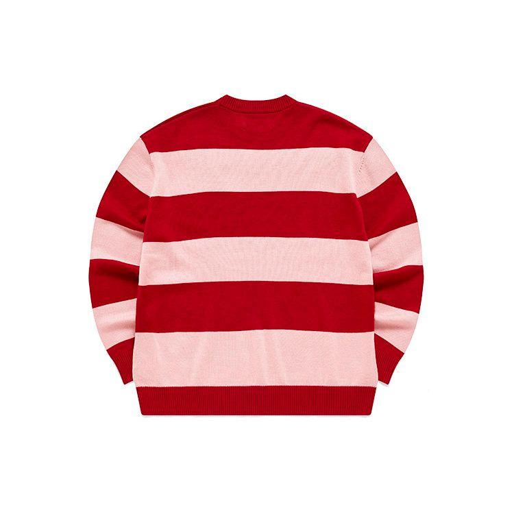 Fila Серия ко Дню святого Валентина Спортивный повседневный вязаный свитер с круглым вырезом Женский свитер Горячий красный F11W218409F-RD