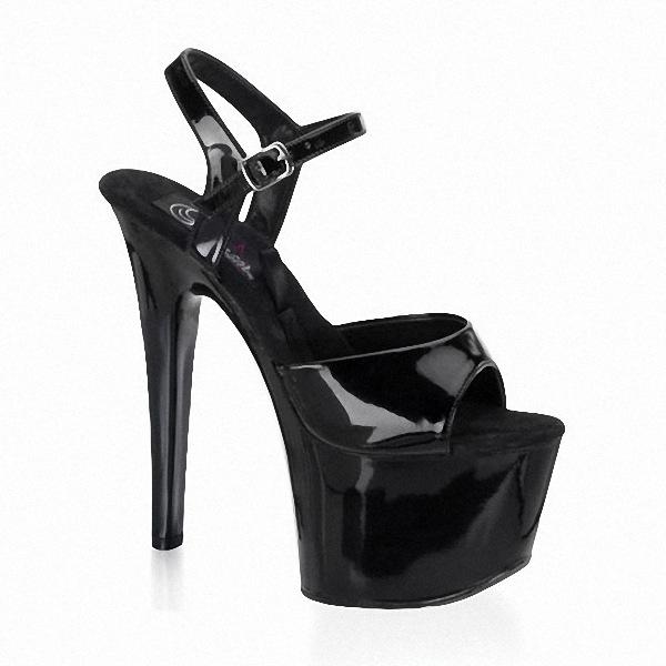 Водонепроницаемый стол Высокие каблуки Женские Тонкие каблуки Круглый носок Ночной клуб Ночное шоу Сексуальное платье Ненавижу Небоскребы Босоножки Летние 17 см