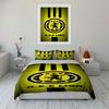 A.F.C Lion Logo Design, Yellow-Black Theme Print Bedding Set Duvet Cover Pillowcases (1* Duvet Cover 2* Pillowcases Do Not Include Comforter)