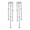 [P0183] - Silver Earrings 'Sissi' Silver White (rhodium-plated) - 40x7 Mm