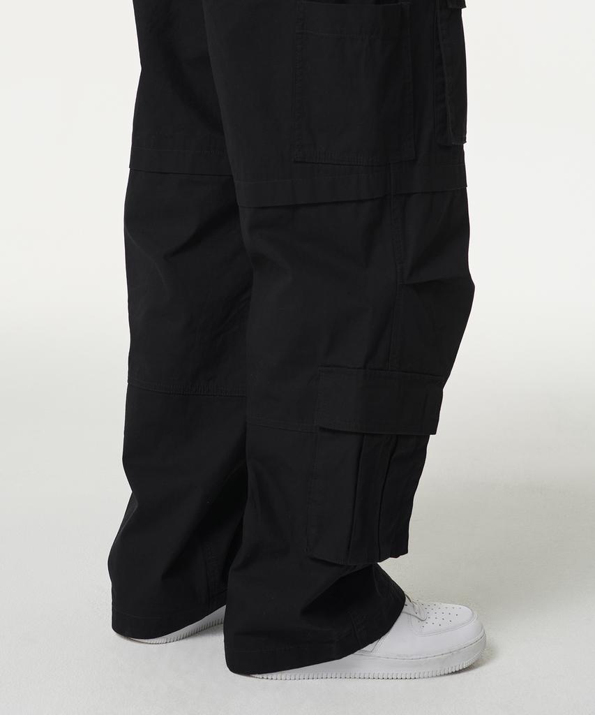 MUSINSA STANDARD Cotton Multi-Pocket Parachute Cargo Pants [Black]