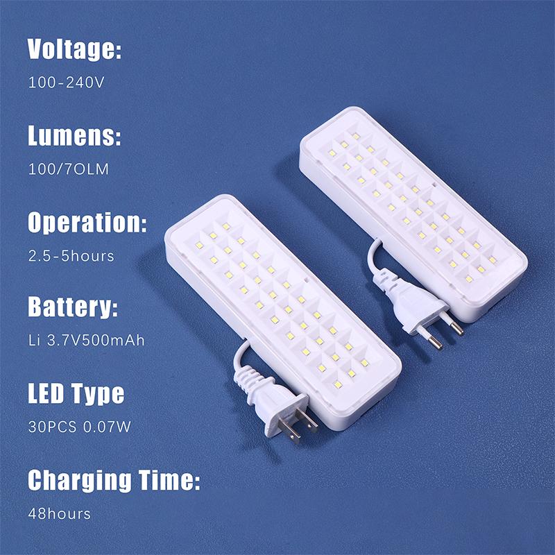 30 светодиодных бусин Аварийный эвакуационный свет Лампа для пожаротушения Настенная Умная светодиодная лампа Диммируемое Аварийное освещение при отключении питания