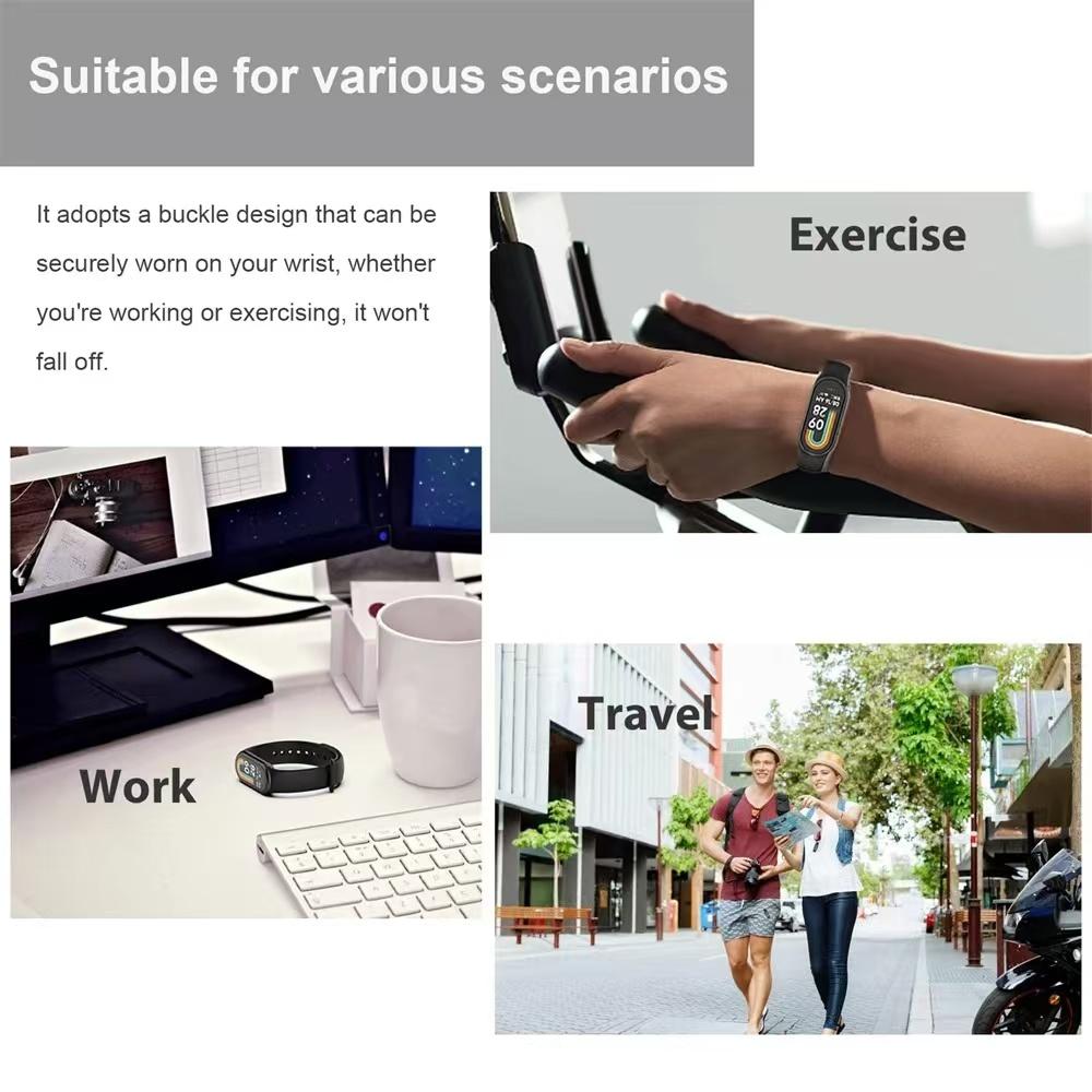 Спортивный силиконовый ремешок для Xiaomi Mi Band 9 NFC Сменный браслет-ремень для Xiaomi Mi Band 8/9/10 Наручный ремешок Аксессуары для умных часов