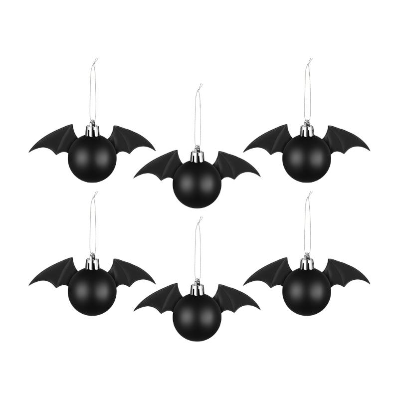 Матовый ornament-дерево с летучими мышами для Хэллоуинских композиций, Подвесное украшение-летучая мышь с крыльями для венка, styling дерева