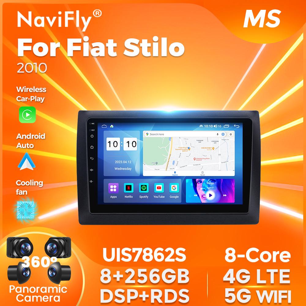 Fiat Stilo 2010 Android Навигация и Bluetooth Carplay Мультимедийный Экран