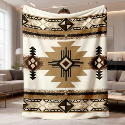 Bohemian Flannel Blanket Suitable for - Use - Ultra-Soft Lightweight Bedspread with Bedding Patterns, Machine Washable Suitable for Sofa, Bed, Travel