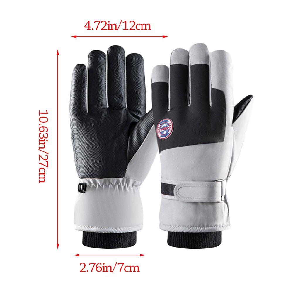 Velvet Cycling Gloves Waterproof Hands Cover Elegant Winter Skiing Gloves  Outdoor