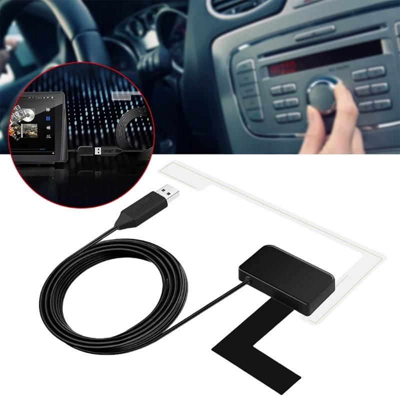 Усовершенствованный автомобильный DAB+ радиоприемник, USB-интерфейсы, SMA-антенна для четкого приема звука, длительное использование, быстрая установка