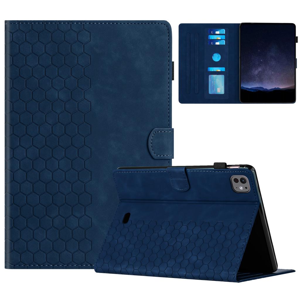 For iPad Air 11 (2025)/(2024)/Air (2022)/(2020)/Pro 11 (2022)/(2021)/(2020)/(2018) Case Honeycomb Printed Leather Tablet Cover