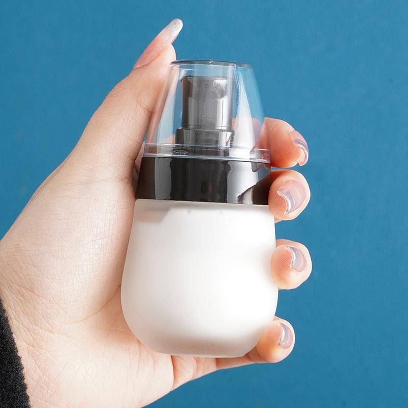 Вакуумная матовая стеклянная бутылка пустая многоразовая емкость 30 мл для макияжа косметическая банка для крема для лица лосьон мази помпа дорожная бутылка