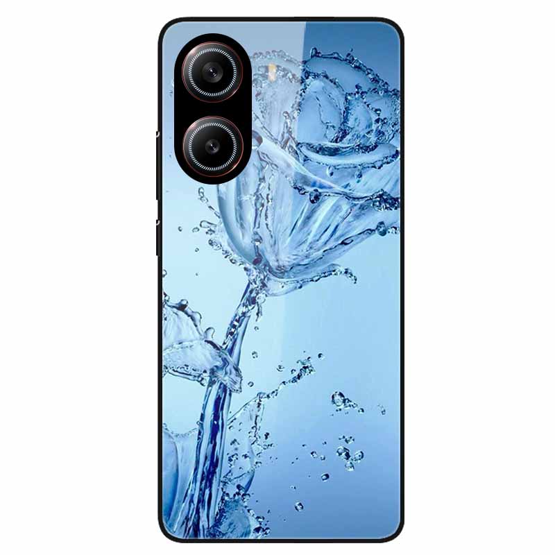 Чехол для Poco X7 Pro 5G Цветочный Жесткая Задняя Крышка Закаленное Стекло Чехлы для Xiaomi Poco X 7 Pro X7Pro Жесткие Чехлы PocoX7Pro 2025 Новый