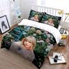 Blonde Woman in Floral Garden Bedding Duvet Cover Set Duvet Cover Pillowcases  (1*Duvet Cover 2*Pillowcases, without duvet insert)