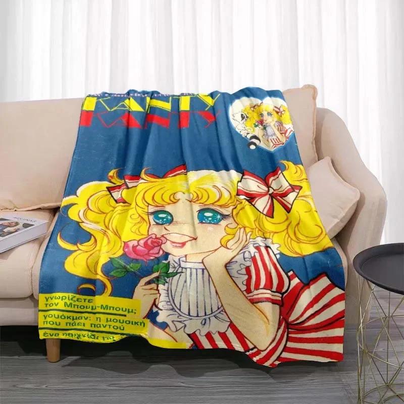 Одеяло Candy Candy Anime Kawaii Japanese Anime Flannel Super Soft Warm Blanket Подходит для дома Four Seasons Bedroom Blanket