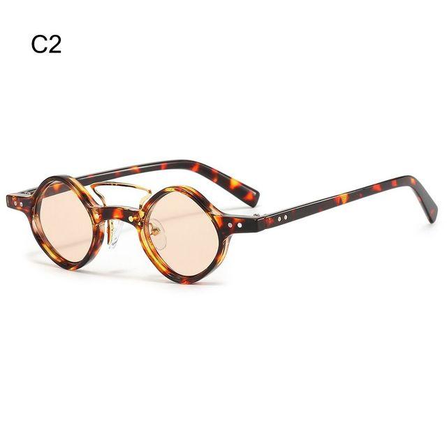 Солнцезащитные очки в стиле хиппи, маленькие круглые квадратные мужские и женские ретро очки в стиле стим-панк, винтажные очки с градиентом для вождения, UV400