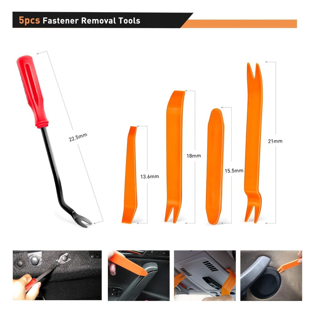 Набор из 635 шт. автомобильных крепежных клипс и фиксаторов | 16 размеров нейлоновые пистоны для бампера/крыла с 10 кабельными стяжками и инструментом для снятия