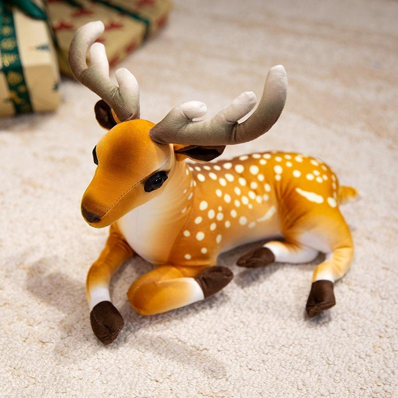 Simulation Deer Sika Deer Doll Plush Toy Tropical Fish Doll Home Pillow Children's Doll