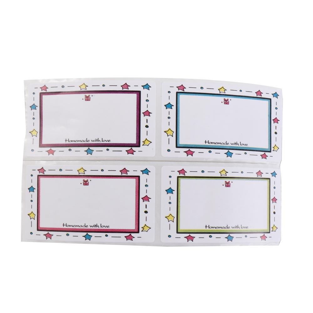 250Pcs/Roll Blank Kitchen Name Label Sticker Color Border Date Stickers Adhesive Label Refrigerator