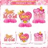Happy Mother's Day Hanging Swirls Hearts Pattern Desktop Ornament Holiday Banner  Party DIY Decor