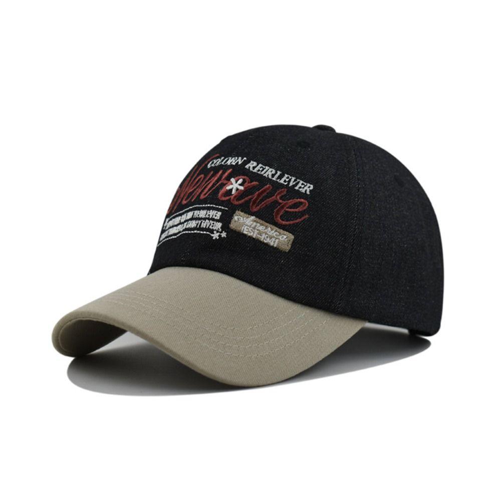 Denim Peaked Cap Korean Snapback Cap Casual Letter Baseball Hat Streetwear