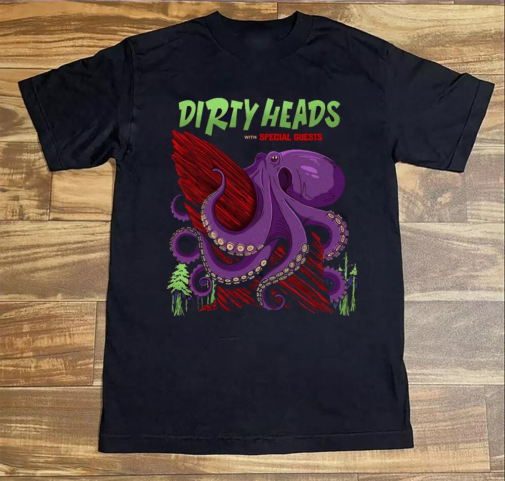 НОВАЯ Хлопковая Футболка Черная Все Размеры Dirty Heads 2025 Тур Концерт HH167 Унисекс Футболка