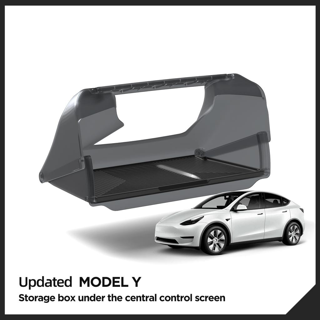 LUCKEASY for Tesla Model Y 2024/Model 3 2021-2022 Under The Central Control Screen Car Storage Box Hidden Storage Case Tray