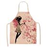 Красивый женский фартук с крыльями бабочки Love, кухонный фартук, льняной фартук без рукавов с принтом для мужчин и женщин, бытовые чистящие средства