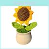 Plants Zombies Vs Knitted Sunflower Potted Ornament Home Decor Girls Gift