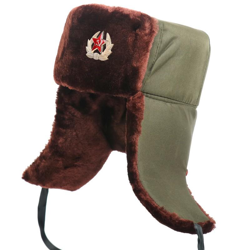 Зимняя теплая флисовая военная шапка-ушанка для мужчин и женщин, защита для улицы, велоспорта, холодная погода