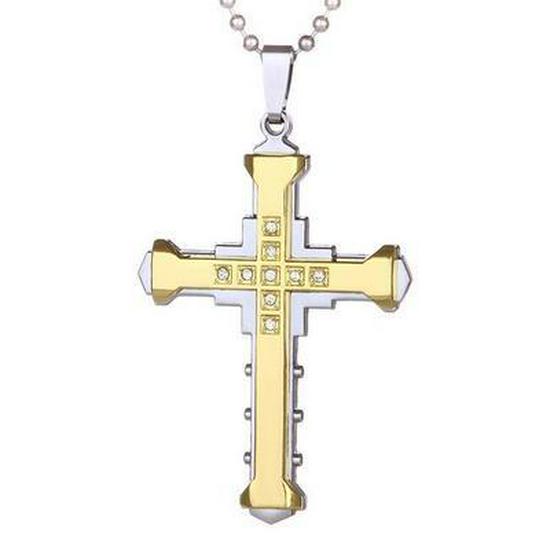 2024 Dark Knight Men's Diamond Cross Necklace