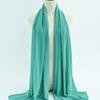 Women's Solid Color Pearl Chiffon Bubble Scarf, Long Silk Headscarf, 70x180cm, Middle Eastern Style
