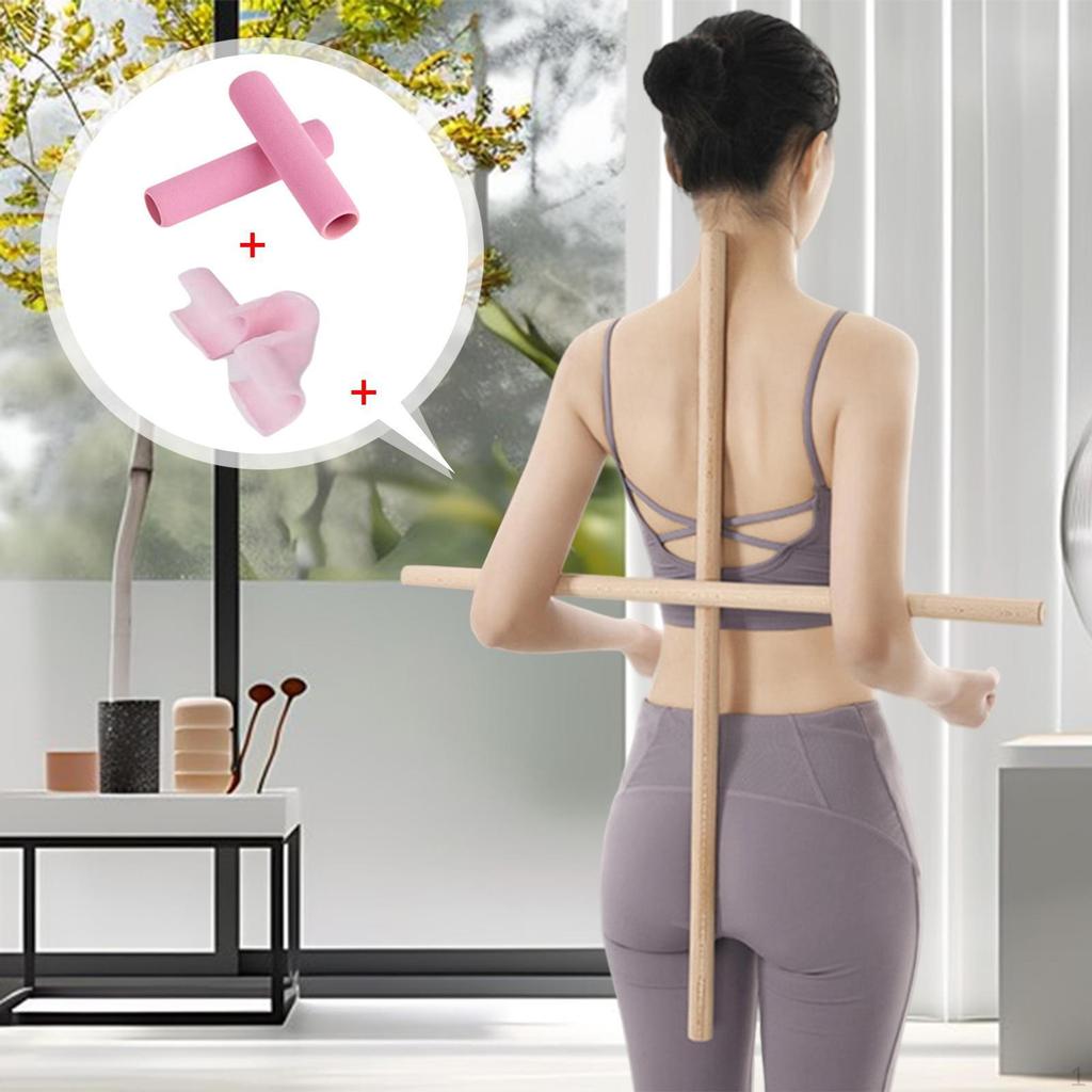 2 шт. Выпрямитель спины из дерева, портативный, для упражнений, коррекции осанки, для танцев, силовых тренировок