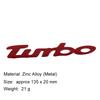 Металлическая 3D наклейка TURBO для автомобиля, стайлинг автомобиля, эмблема на кузов, наклейка, значок из цинкового сплава для задней двери автомобиля, украшение, автомобильные аксессуары, наклейки