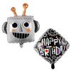 Pioneer Robot Balloon Children'S Birthday Arrangement Decoration Science Fiction Mechanical Aluminum Film Balloon