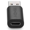 Lindy 41904 Przejściówka Do Kabli Usb 3.2 Type A Usb 3.2 Type C Czarny