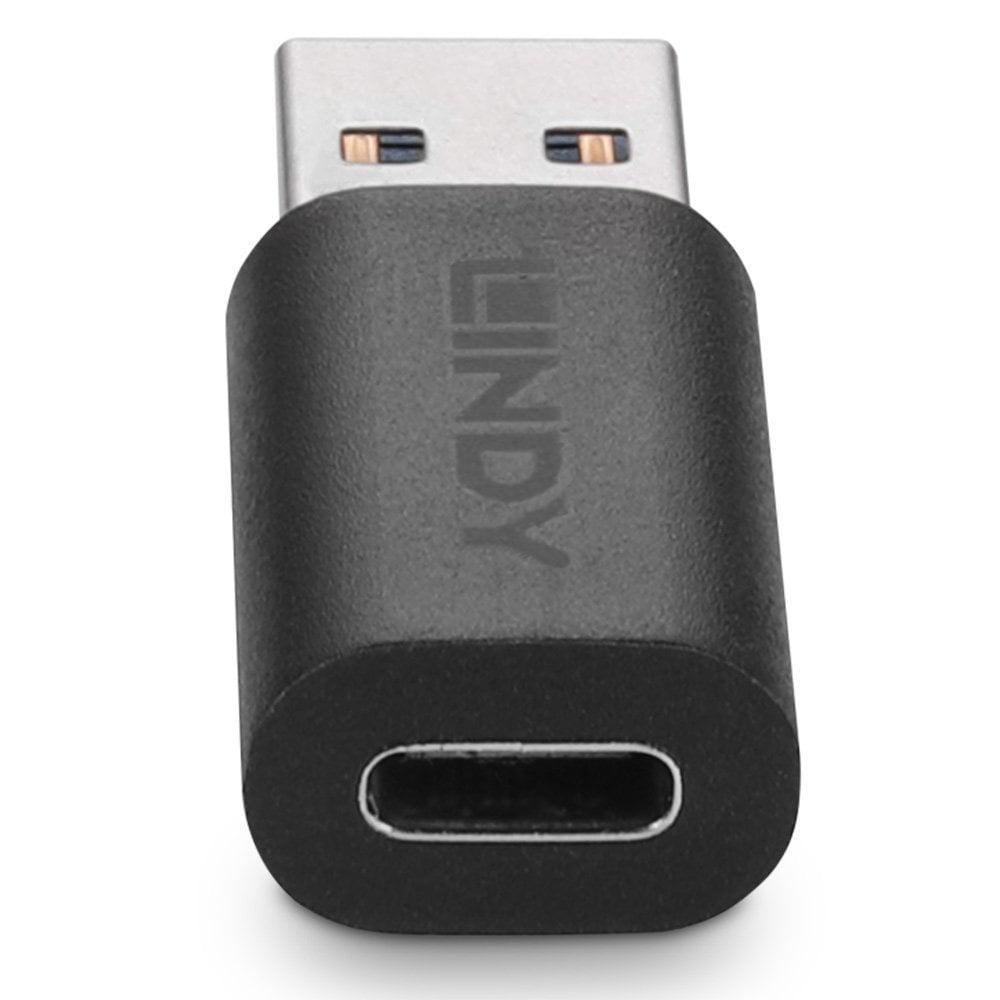 Lindy 41904 Przejściówka Do Kabli Usb 3.2 Type A Usb 3.2 Type C Czarny