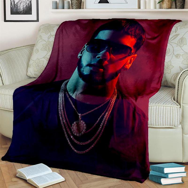 Бесплатное одеяло Anuel AA, рэпер, хип-хоп певец, мягкое одеяло для дома, спальни, кровати, дивана, пикника, путешествия, офиса, одеяло, детское одеяло