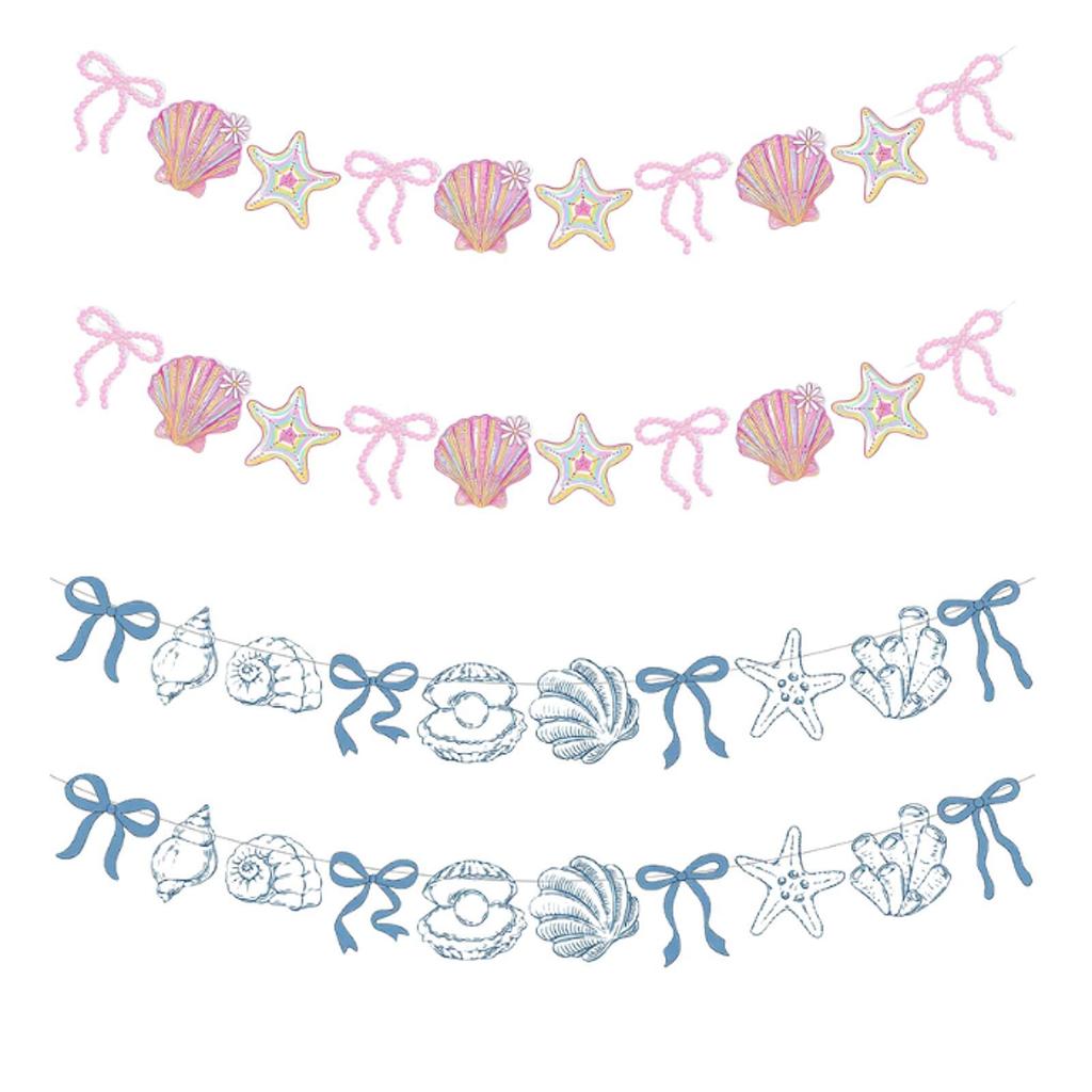 Paper Hanging Banner Party Supplies 4M for Beach Theme Weekend Baby Shower