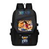 One Piece Backpack for Teens Students Large Capacity Anime Print School Bag Fashion Casual Daypack