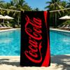 C-Coca-Cola-ES Модное полотенце с логотипом для кемпинга на открытом воздухе Пляжное полотенце Супервпитывающее Быстросохнущее Летнее полотенце