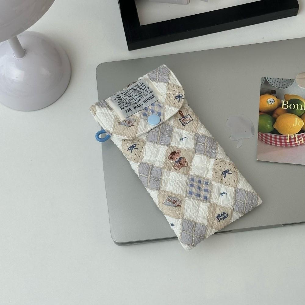 Cartoon Glasses Case Cotton Padded Soft Sunglasses Storage Bag Multi-Functional Anti Pressure Sun Glasses Organizer Girls