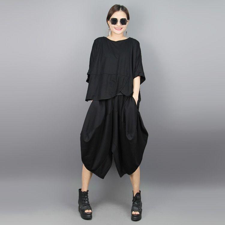 Летние повседневные брюки-фонарики для женщин, брюки-шаровары, брюки-бутоны, корейская версия, свободная юбка, укороченные брюки